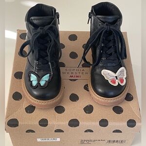 Sophia Webster Tia butterfly combat boots Size: EU:25 US: 9T